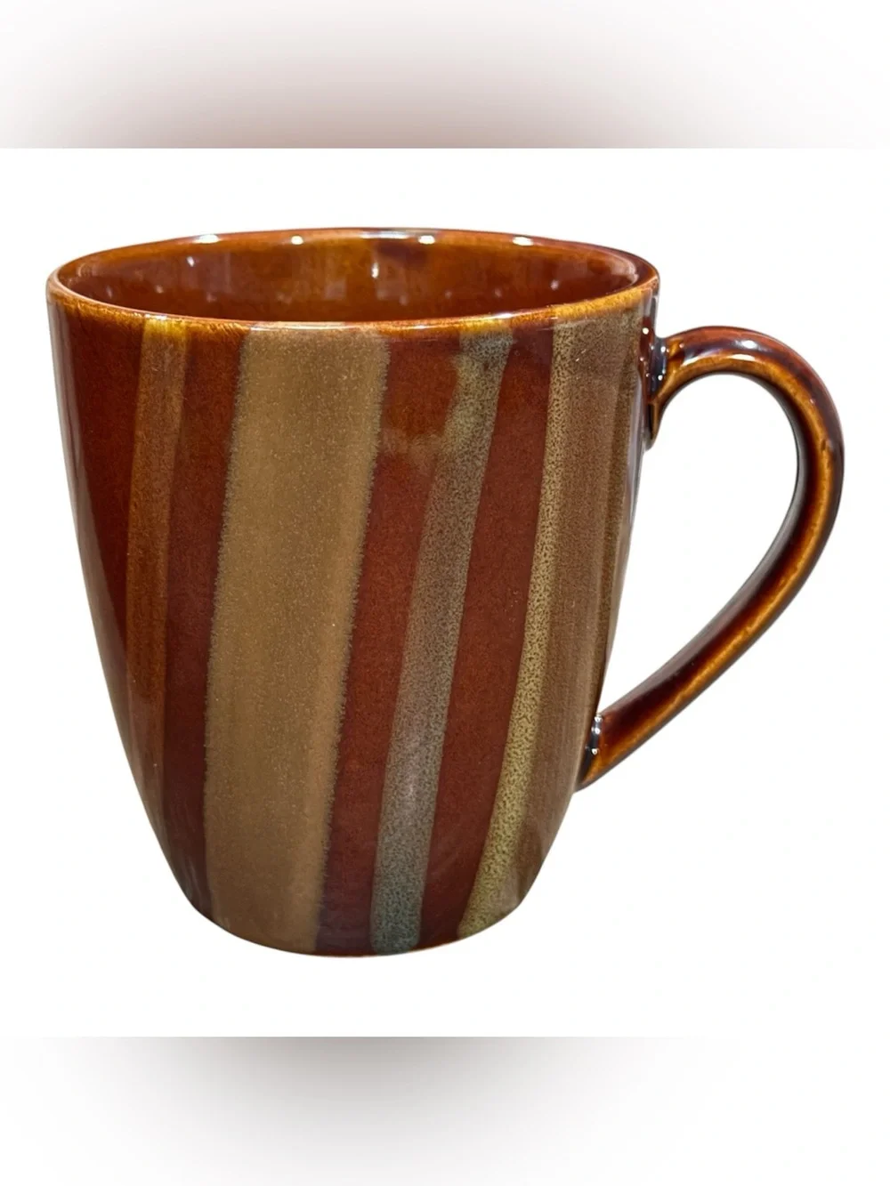 Set of 2 Sangro Avanti brown 4722 ceramic autumn fall mugs coffee cups.